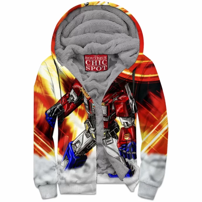 Optimus Prime Zip Fleece Hoodie