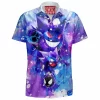 Anime Hawaiian-Shirt, Gastly Hawaiian-Shirt, Pokemon Hawaiian-Shirt