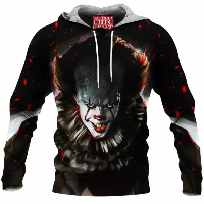 Horror Fleece-Hoodie, Pennywise Fleece-Hoodie