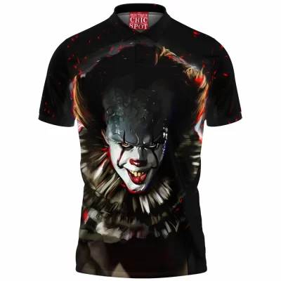 Horror Polo Shirt, Pennywise Polo Shirt