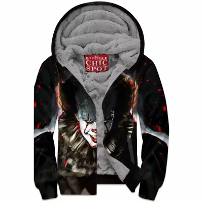 Horror Zip-Fleece-Hoodie, Pennywise Zip-Fleece-Hoodie