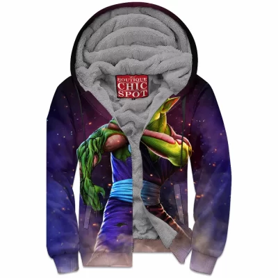 Anime Zip-Fleece-Hoodie, Dragon Ball Zip-Fleece-Hoodie, Piccolo Zip-Fleece-Hoodie