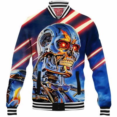 Sci-Fi Baseball-Jacket, T-800 Baseball-Jacket, The Terminator Baseball-Jacket