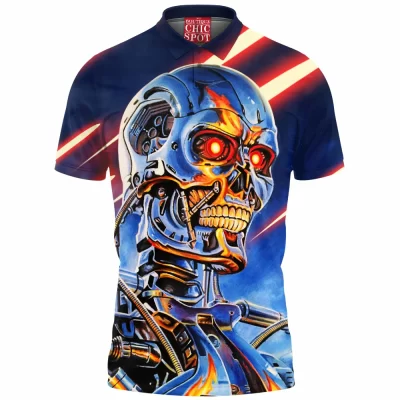 Sci-Fi Polo Shirt, T-800 Polo Shirt, The Terminator Polo Shirt