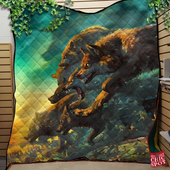 Skellige Wolves Quilt Blanket