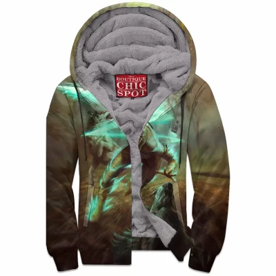 Game Zip-Fleece-Hoodie, The Witcher Zip-Fleece-Hoodie, Fantasy Zip-Fleece-Hoodie, Ciri Zip-Fleece-Hoodie
