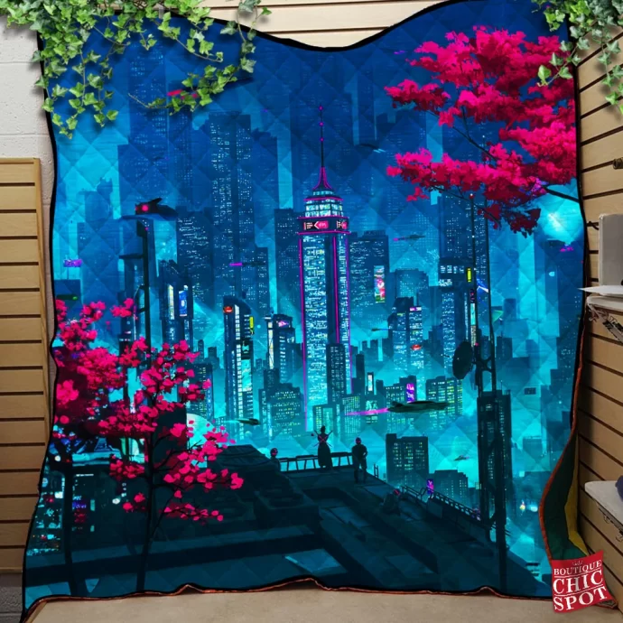 Cyberpunk Quilt Blanket