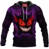 Anime Hoodie, Gengar Hoodie, Pokemon Hoodie