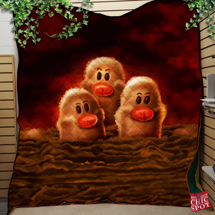 Dugtrio Quilt Blanket