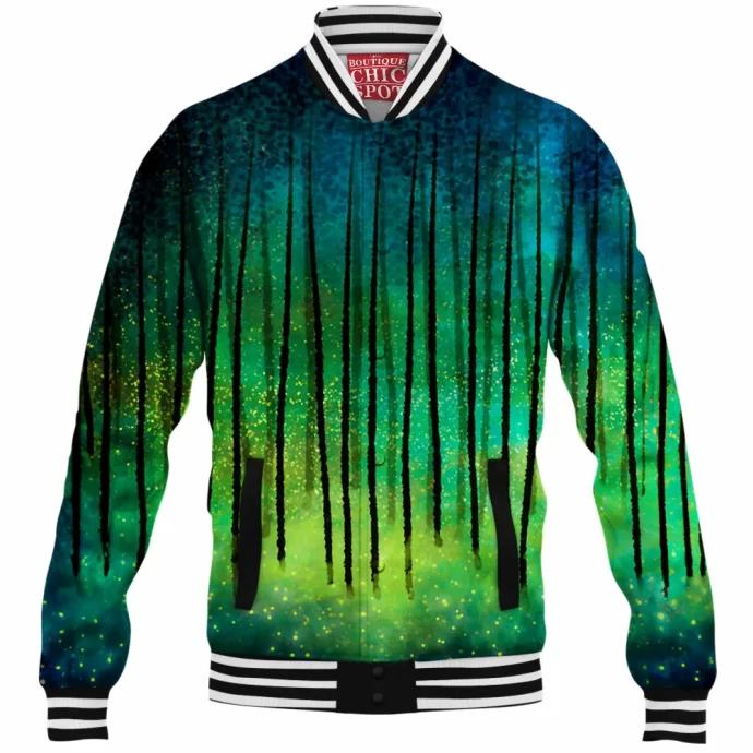 Turquiose Luster Baseball Jacket