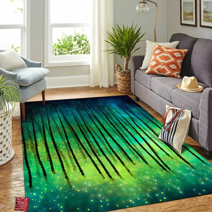 Turquiose Luster Rectangle Rug