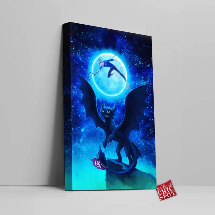 Jack And Toothless Canvas Wall Art