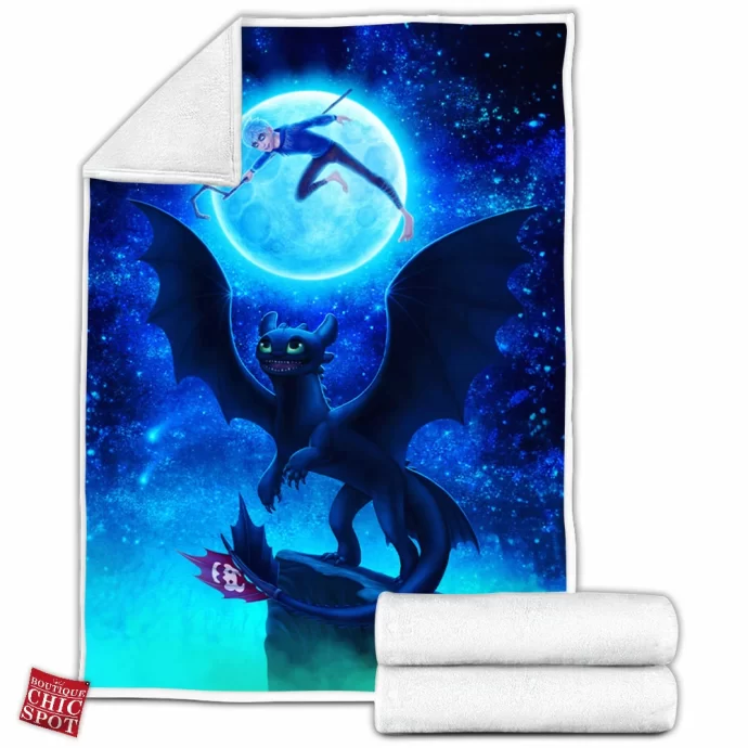 Jack And Toothless Fleece Blanket