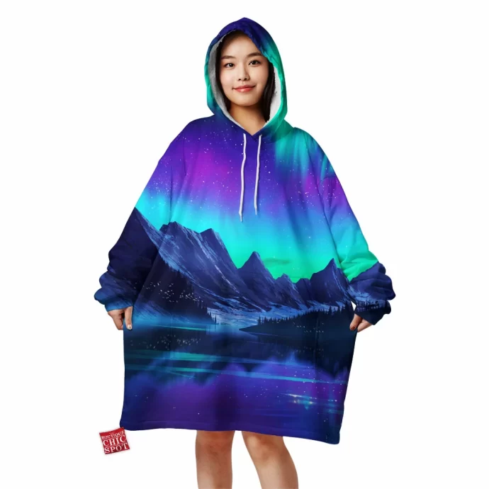 Lake Aurora Blanket Hoodie