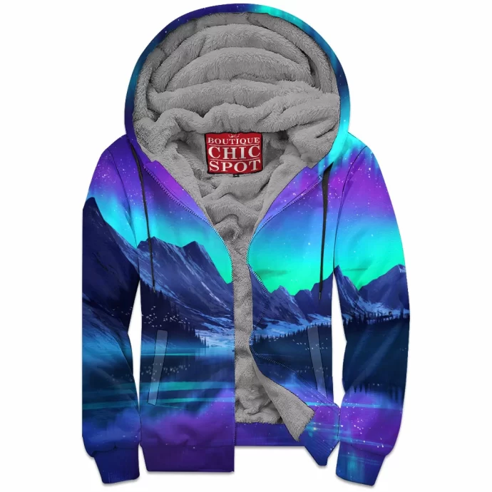 Lake Aurora Zip Fleece Hoodie