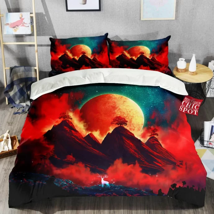 Red Moon Bedding Set