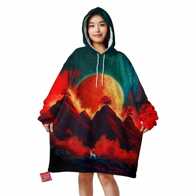 Red Moon Blanket Hoodie