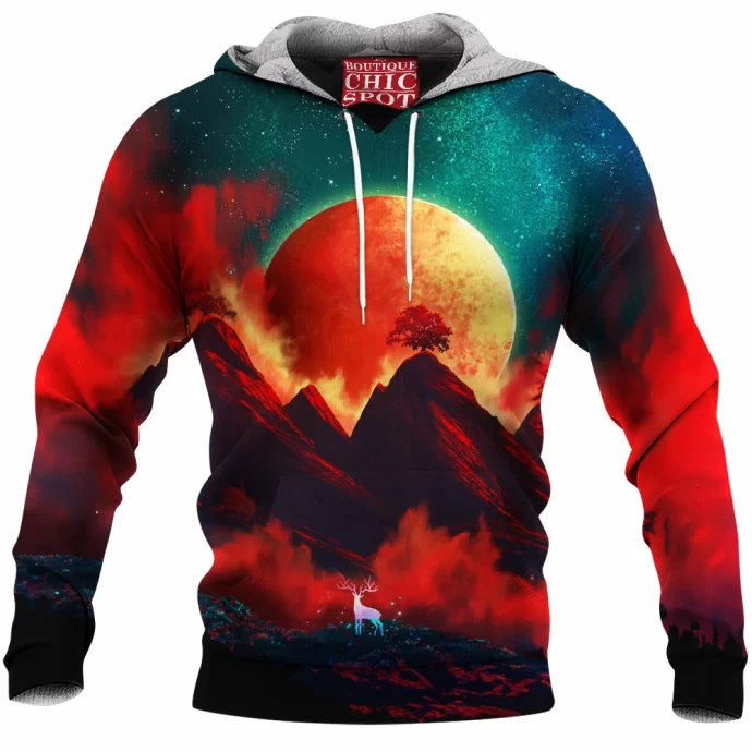 Red Moon Fleece Hoodie