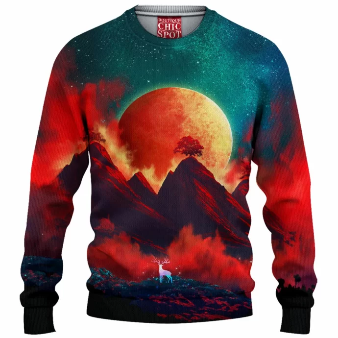 Red Moon Knitted Sweater