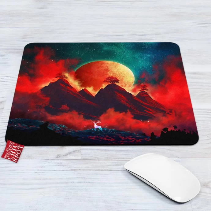 Red Moon Mouse Pad