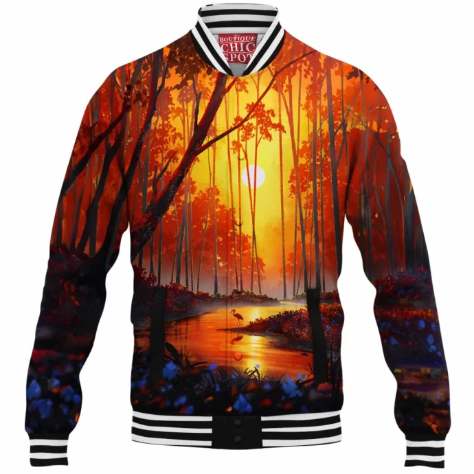 Autumn River Baseball Jacket