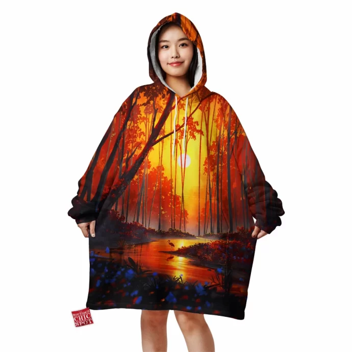 Autumn River Blanket Hoodie