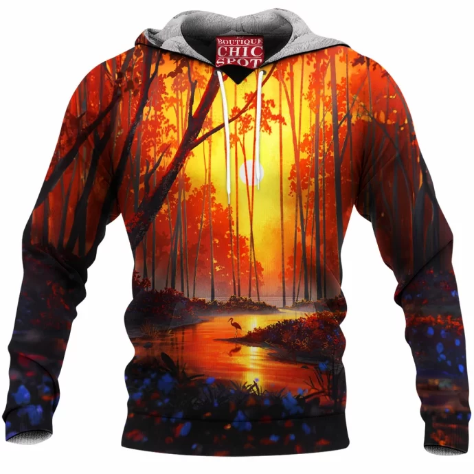 Autumn River Fleece Hoodie