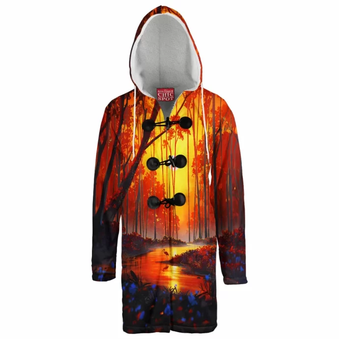 Autumn River Hooded Cloak Coat