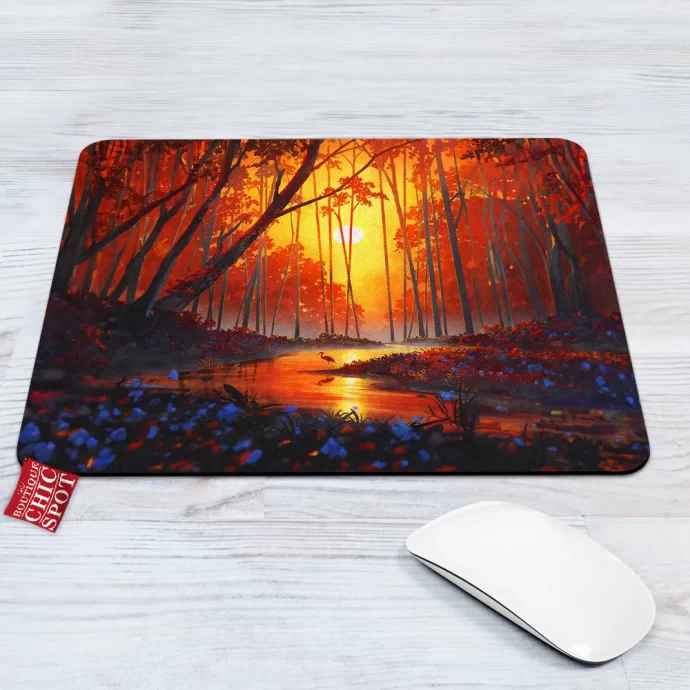 Autumn River Mouse Pad