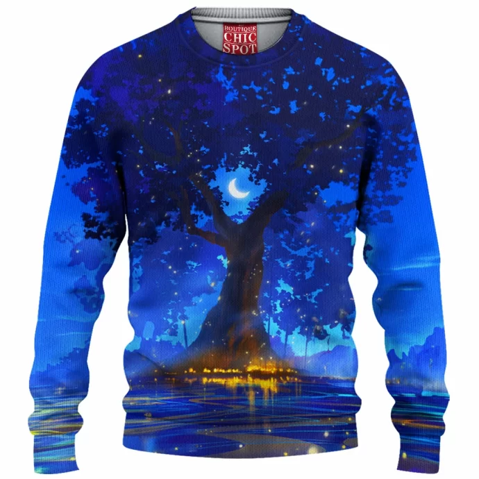 Magical Lantern Tree Knitted Sweater