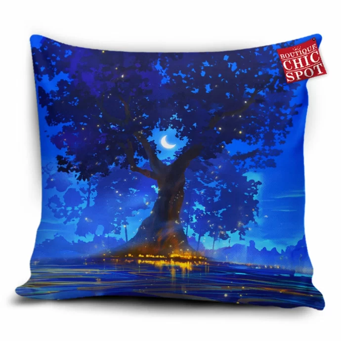 Magical Lantern Tree Pillow Cover