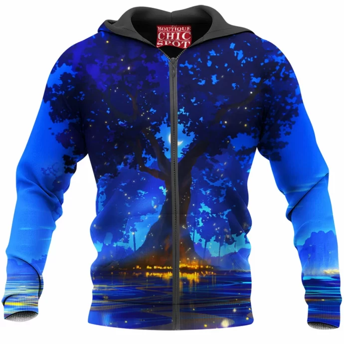 Magical Lantern Tree Zip Hoodie