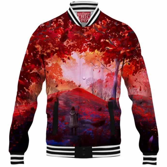 Red Forest Baseball Jacket