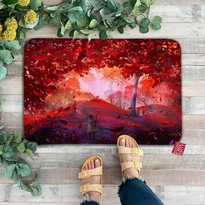 Red Forest Doormat