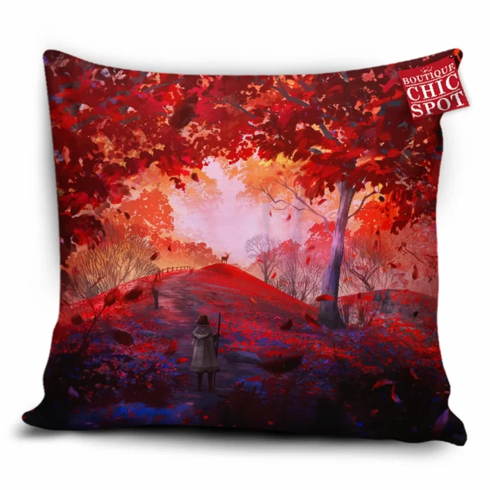 Red Forest Pillow Cover