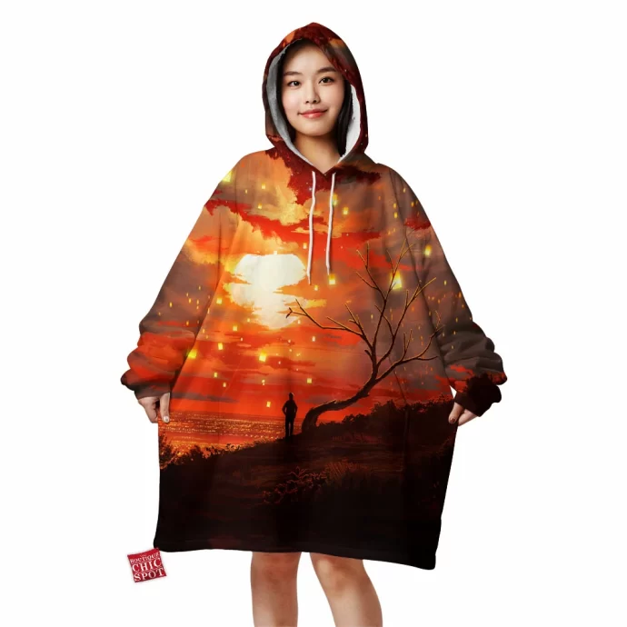 Lantern Night Blanket Hoodie