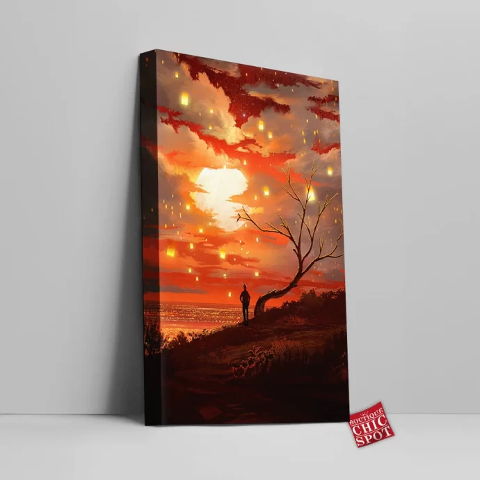 Lantern Night Canvas Wall Art