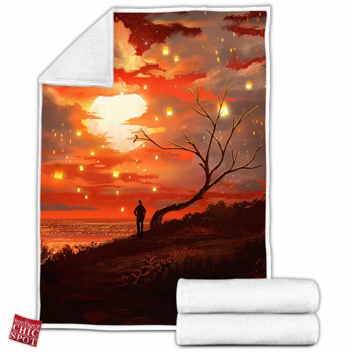 Lantern Night Fleece Blanket