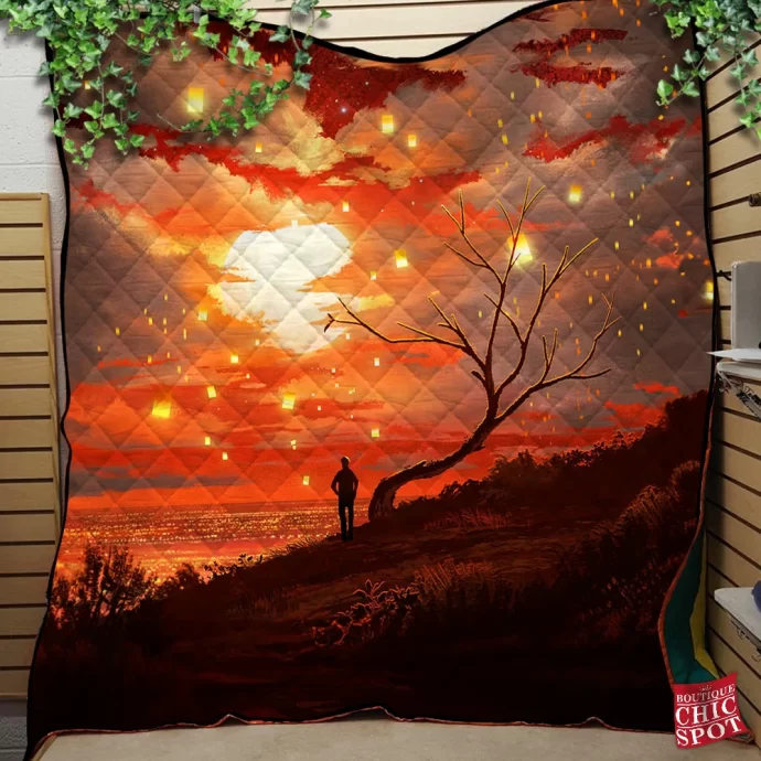 Lantern Night Quilt Blanket