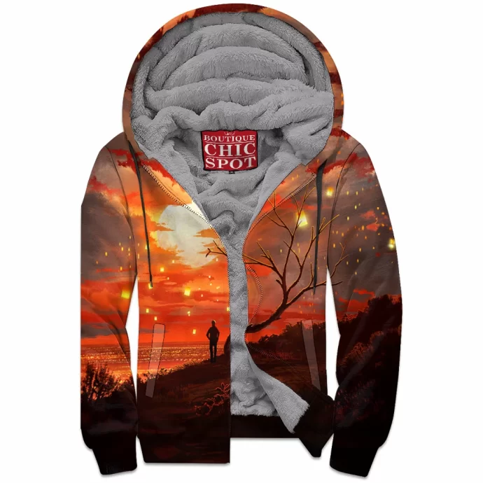 Lantern Night Zip Fleece Hoodie