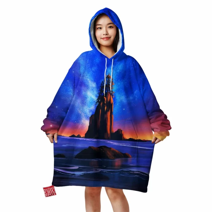 Olympic National Park Night Blanket Hoodie