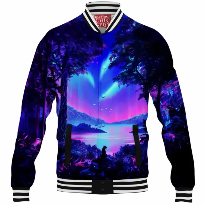 Vaporwave Jungle Baseball Jacket