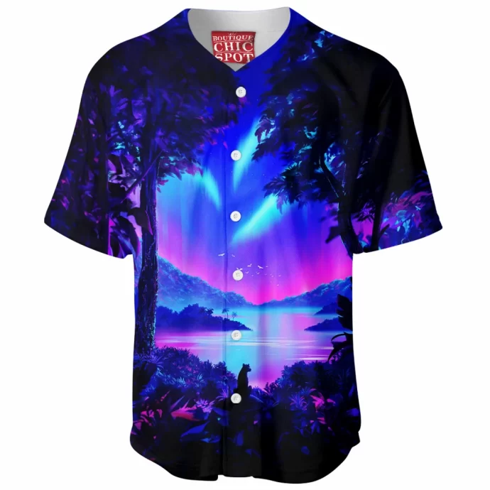 Vaporwave Jungle Baseball Jersey