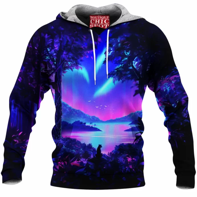 Vaporwave Jungle Fleece Hoodie