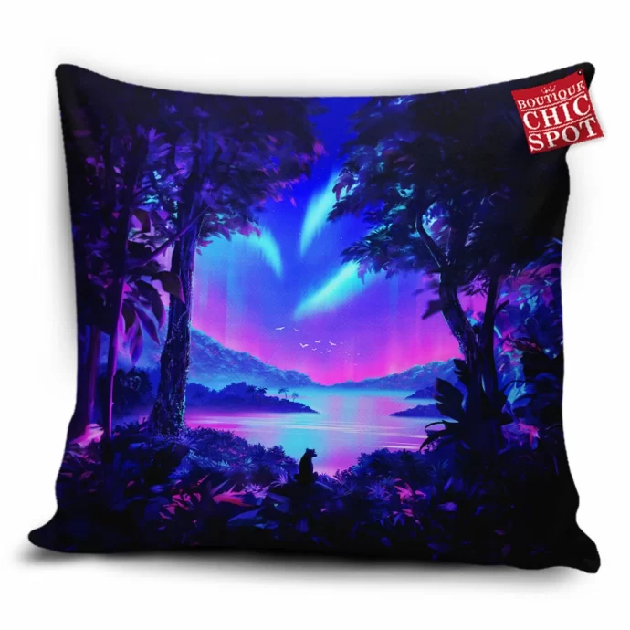 Vaporwave Jungle Pillow Cover