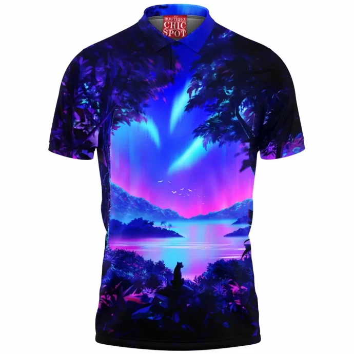 Vaporwave Jungle Polo Shirt