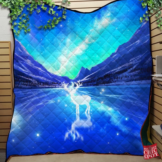 Moon Stag Quilt Blanket