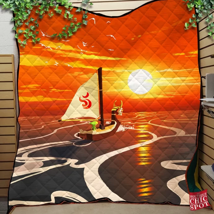 Wind Waker Sunset Quilt Blanket