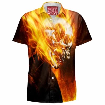Comic Hawaiian-Shirt, Ghost Rider Hawaiian-Shirt