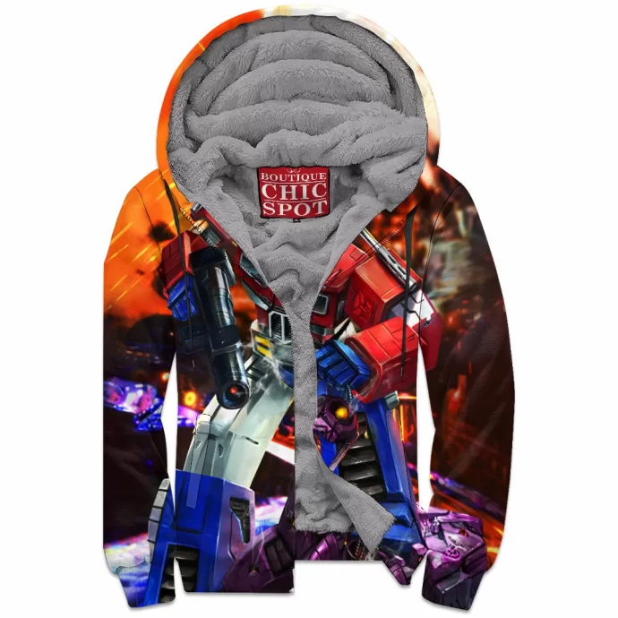 Optimus Prime Zip Fleece Hoodie